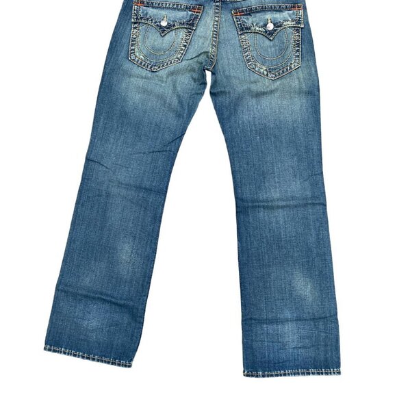 True Religion Jeans Size 36 STRAIGHT BIG T Blue - Picture 2 of 8